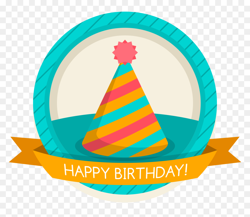 Party Birthday Hat Png - Happy Birthday Tag Png, Transparent Png - happy birthday hat png