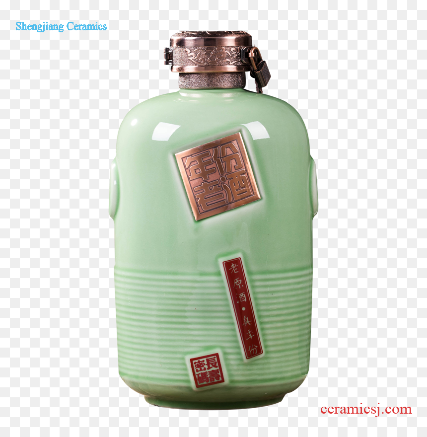 Jingdezhen Ceramic Bottle 5 Jins Of Creative Household - Glass Bottle, HD Png Download - empty bottle png
