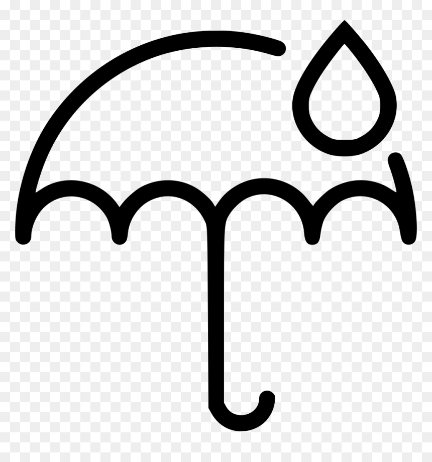 Umbrella Droplet - Blue Umbrella Outline, HD Png Download - droplet png