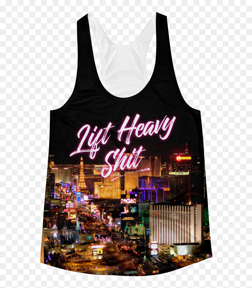 Las Vegas Skyline Women"s Racerback Tank Top - Las Vegas, HD Png Download - las vegas skyline png