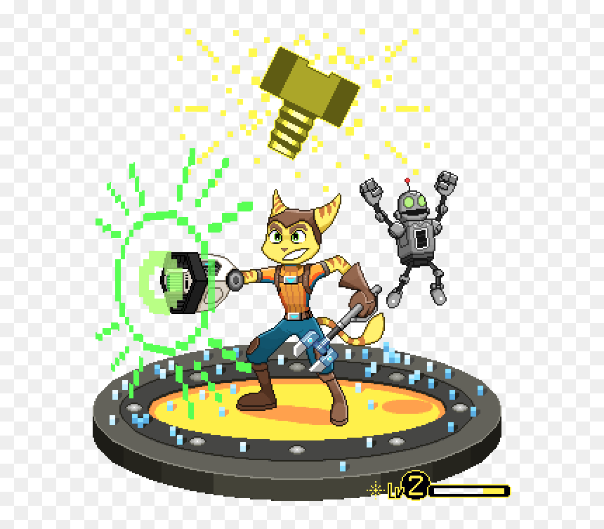 41 Ratchet And Clank 15th Anniversary - Daxter Animado Con Su Arma, HD Png Download - ratchet and clank png
