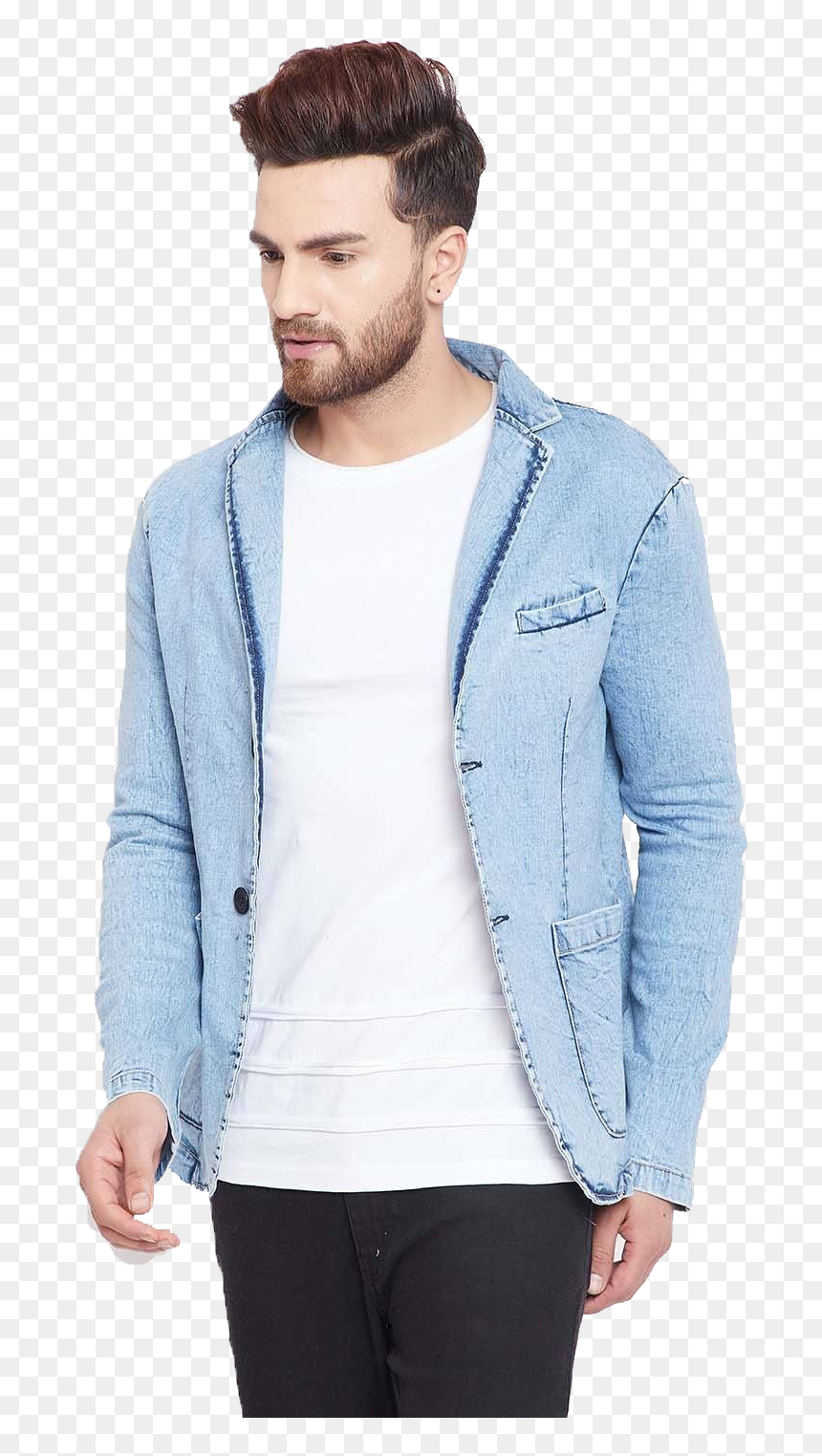 Blazer With Jeans Png Free Download - Pocket, Transparent Png - blue jeans png