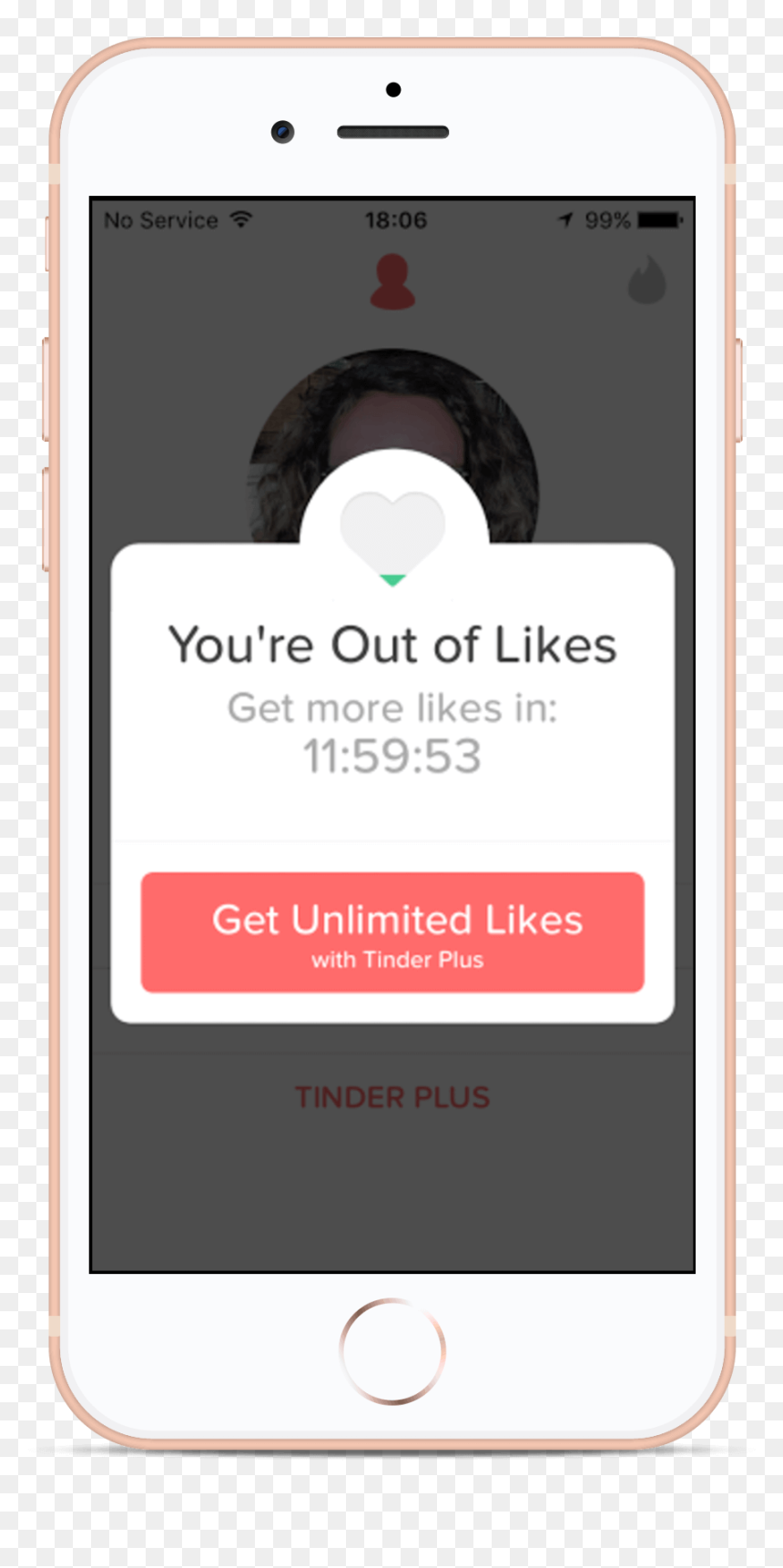 Unlimited Likes - Iphone, HD Png Download - tinder png
