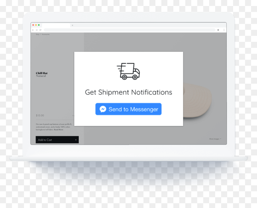 Justuno Facebook Messenger - Computer Monitor, HD Png Download - facebook messenger png