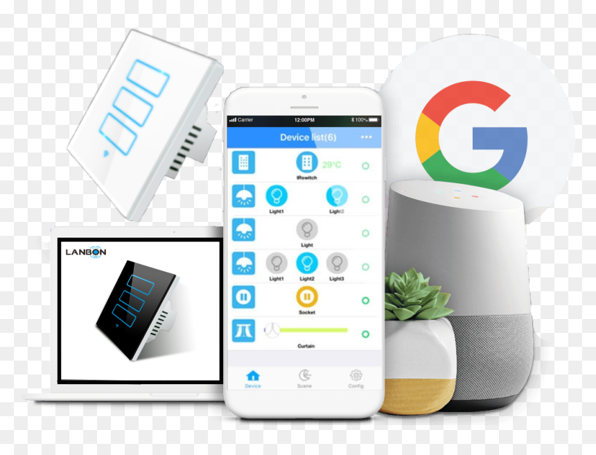 Compatible With Amazon Alexa Lanbon Smart Touch Switches - Iphone, HD Png Download - amazon alexa png