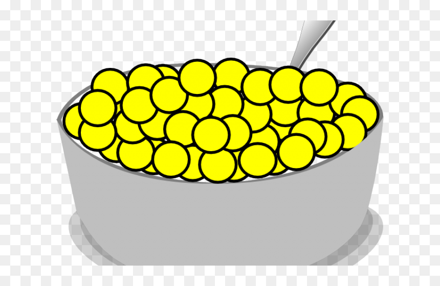 Bowl Of Cereal Clipart - Transparent Cartoon Cereal Bowl, HD Png Download - bowl of cereal png
