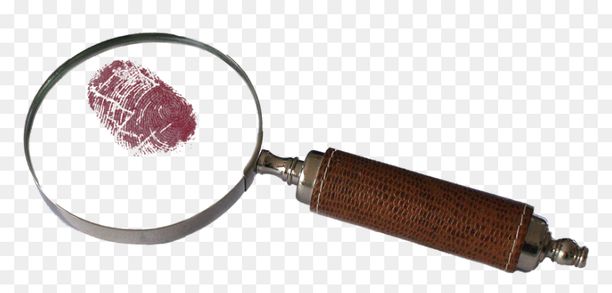 Transparent Fingerprint Transparent Png - Magnifying Glass Detective Png, Png Download - fingerprint transparent png