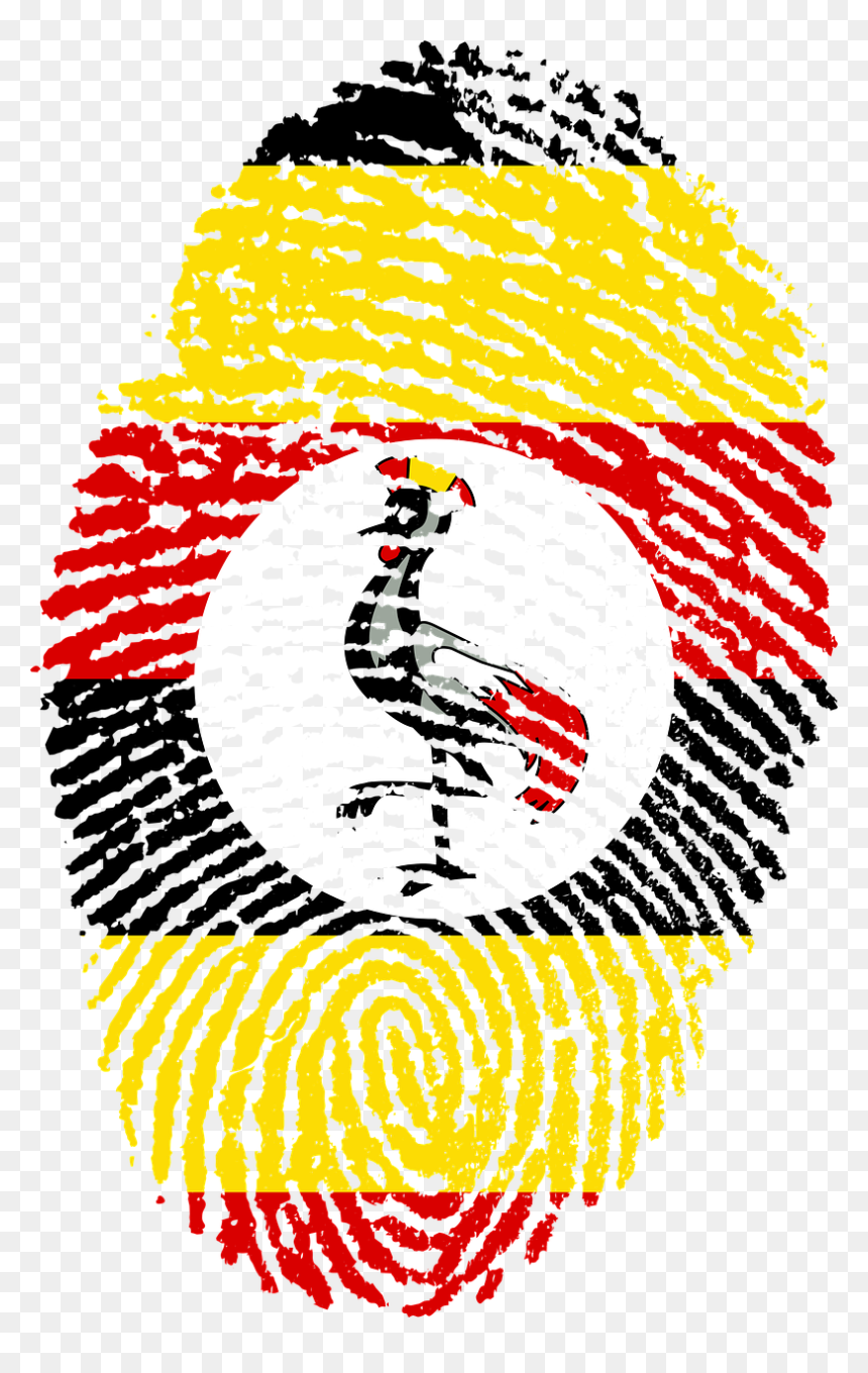 Uganda Flag Fingerprint, HD Png Download - fingerprint transparent png
