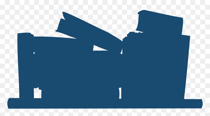 Blue,silhouette,angle, HD Png Download - open book silhouette png