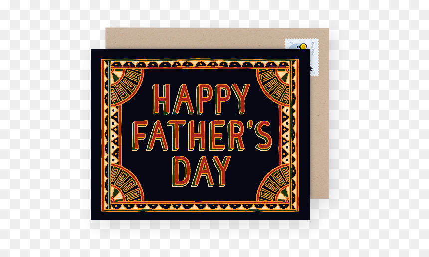Patterned Father"s Day Card - Visual Arts, HD Png Download - happy father's day png
