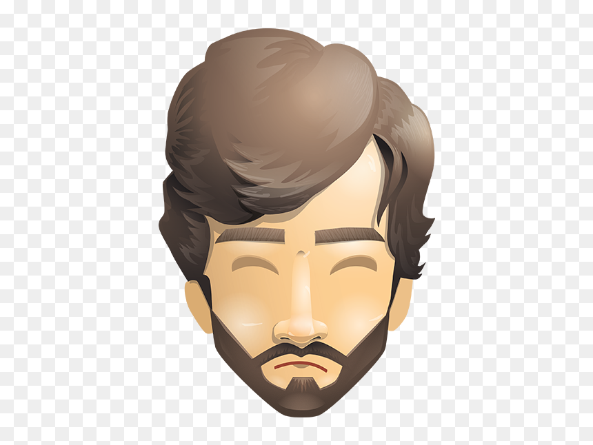 Beardmoji Messages Sticker-7 - Animated Cartoon Beard Man, HD Png Download - moustaches png