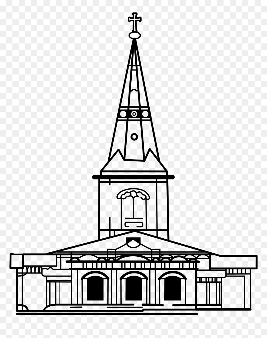 Church Clip Art Png - Church Image Line Art, Transparent Png - church clipart png