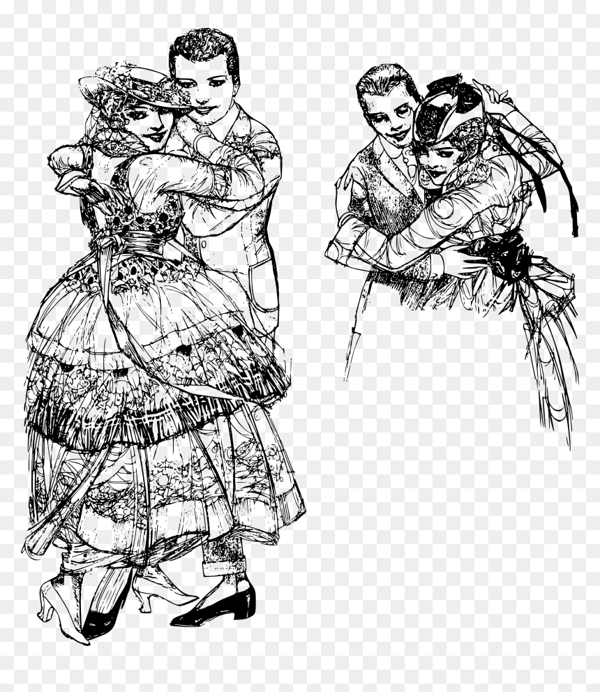 Two Couples Dancing Clip Arts - Clip Art, HD Png Download - couples png