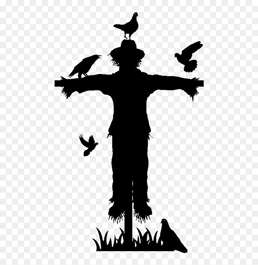 Sticker Silhouette Epouvantail Ambiance Sticker Kc3808 - Silhouette Wizard Of Oz Transparent Background, HD Png Download - wizard of oz png
