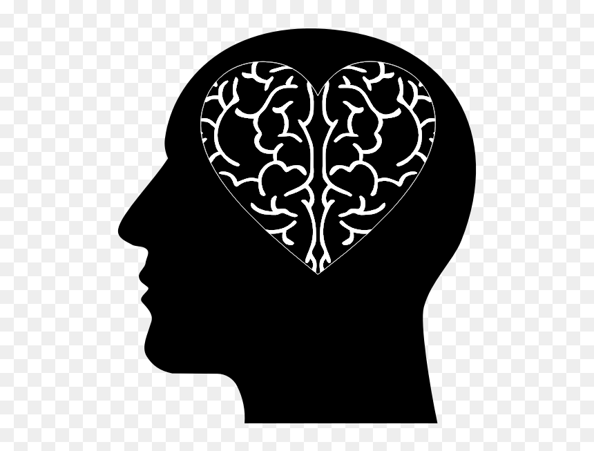 Brain Heart - Mental Health Public Domain, HD Png Download - heart filter png
