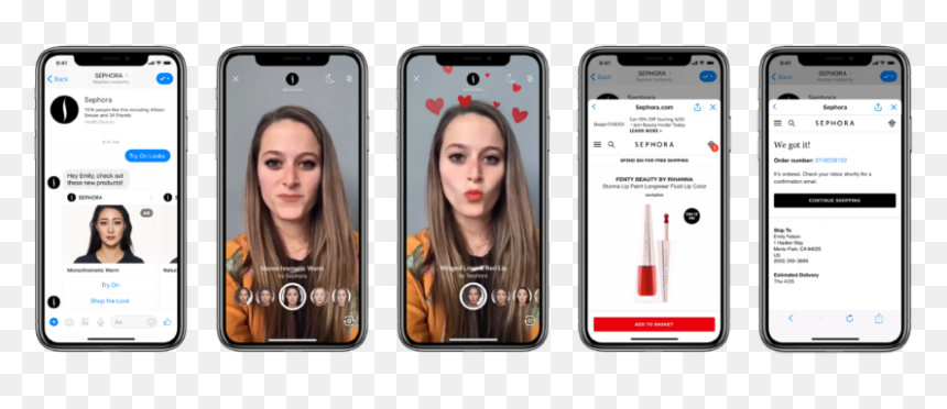 Sephora Flow - Facebook Messenger Augmented Reality Filter, HD Png Download - facebook messenger png