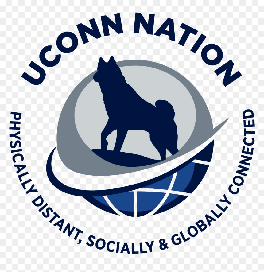 Uconn Nation Physically Distant, Socially And Globally - Non-sporting Group, HD Png Download - open book silhouette png