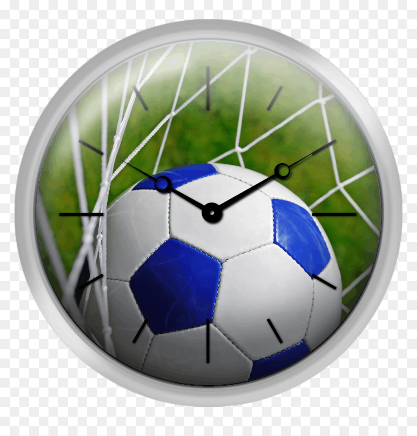 Football Hitting The Back Of A Goal Net - Easter Clock, HD Png Download - soccer net png