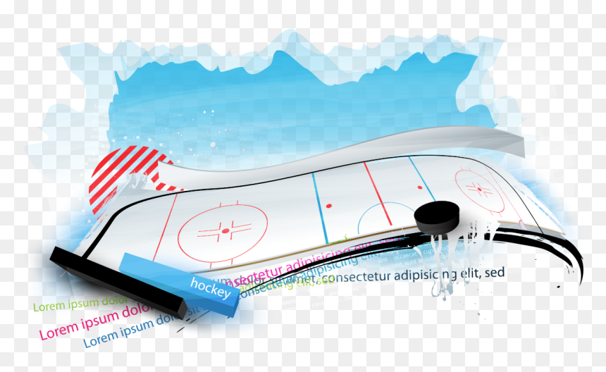 Poster Ice Hockey Silhouette Illustration - Illustration, HD Png Download - race track png