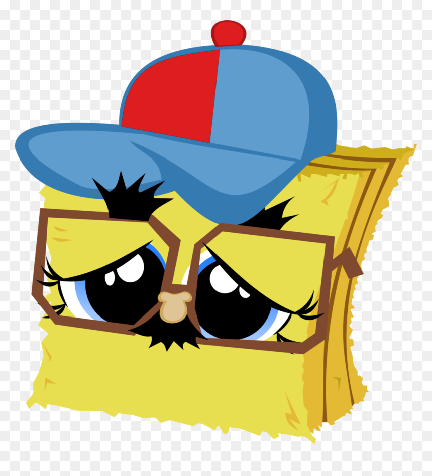 Limeylassen, Chibi, Filly, Glasses, Hay, Hay Bale, - Clip Art, HD Png Download - hay bale png