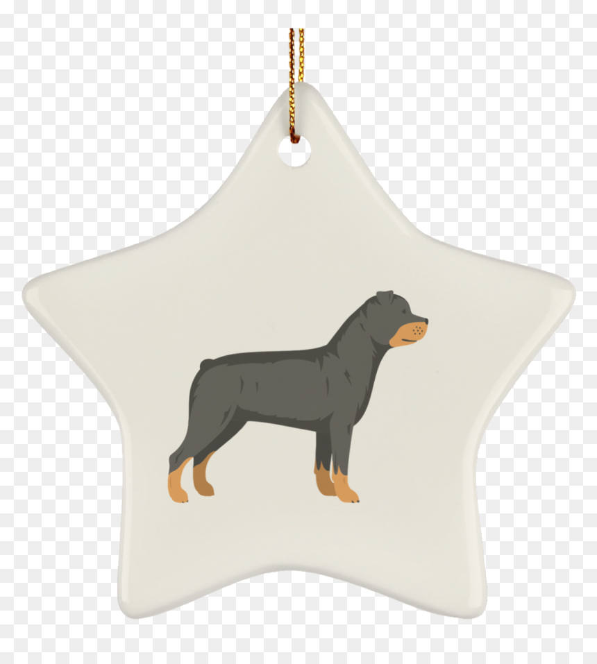Rottweiler Illustration Suborns Ceramic Star Ornament - Rottweiler, HD Png Download - rottweiler png