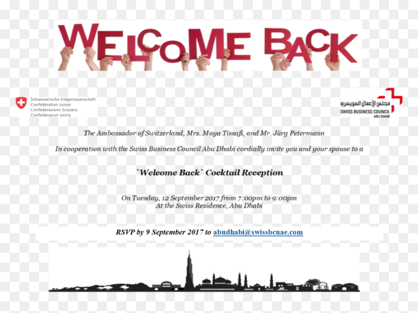Skyline , Png Download - Schweizerische Eidgenossenschaft, Transparent Png - welcome back png