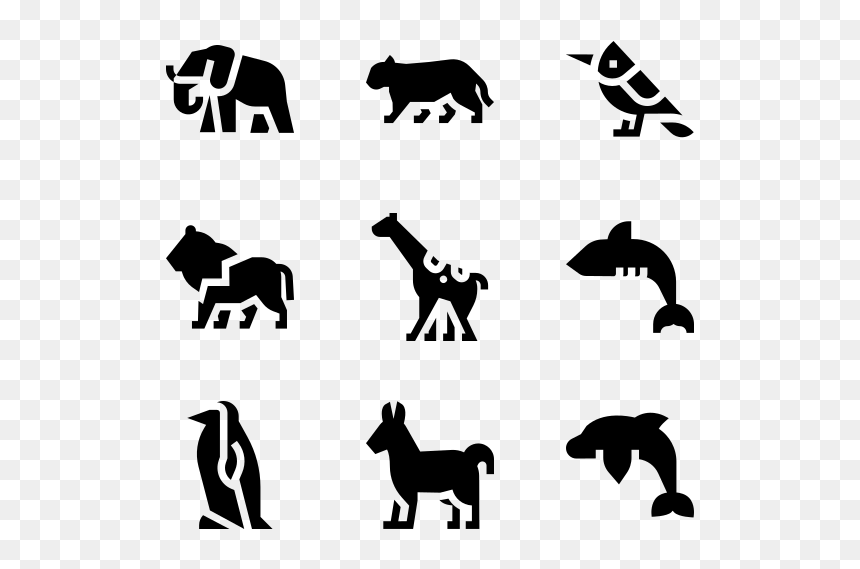 Silhouette, HD Png Download - jungle animals png