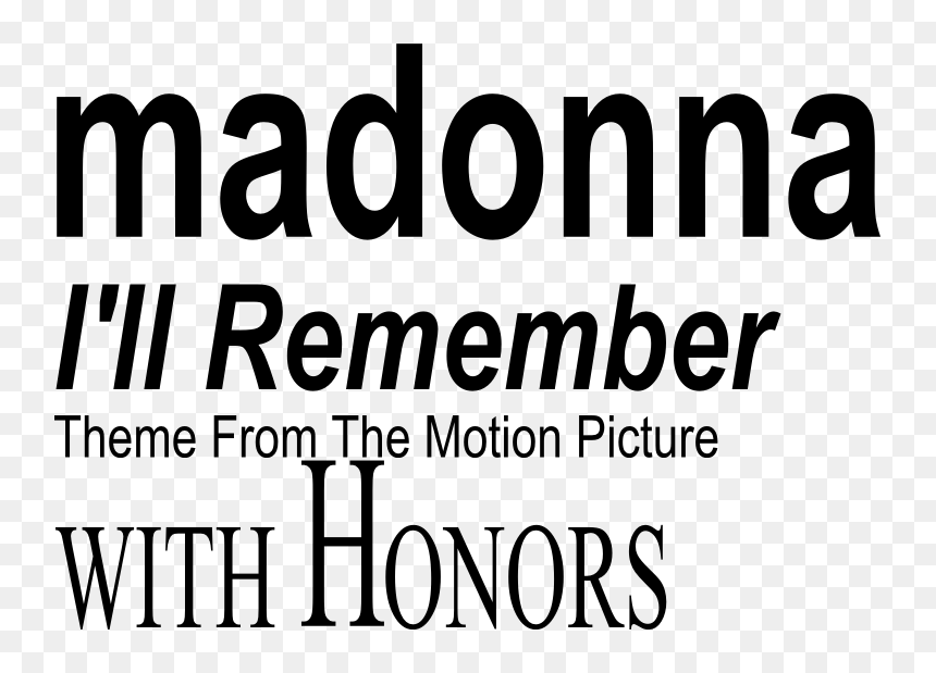 Illremember Madonna Single Logo - Madonna Remember Logo, HD Png Download - remember png