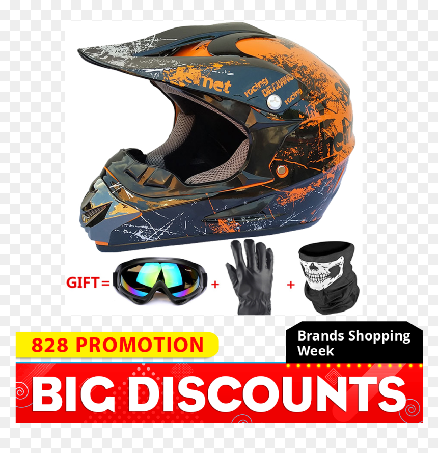 Casque Cross Dot, HD Png Download - dirt bike png