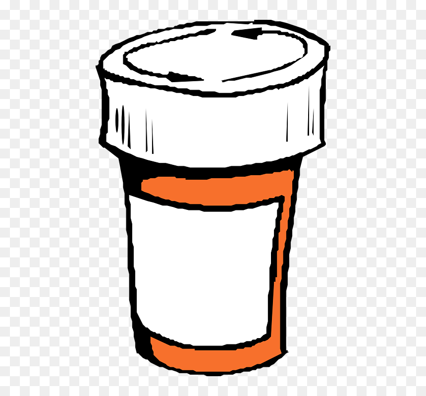 Clip Art Pill Bottle, HD Png Download - medicine bottle png