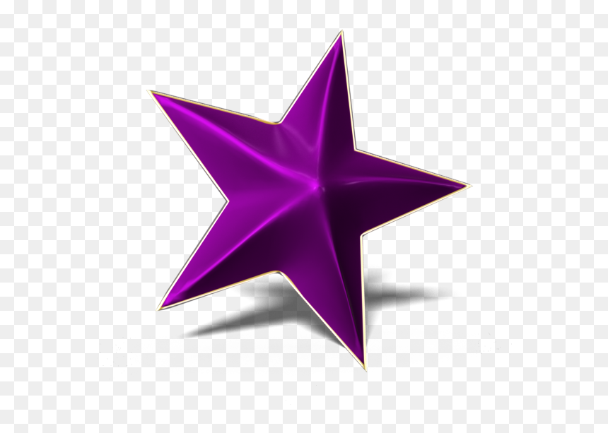 Star 3d Lila Golden Frame Glossy - Stars In Philippine Flag, HD Png Download - purple star png