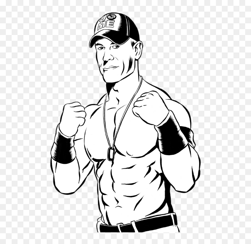 John Cena At Getdrawings - John Cena Drawing Easy, HD Png Download - john cena transparent png