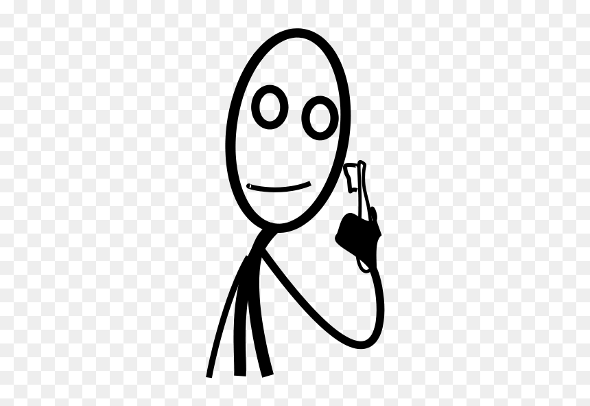 Al Brush-teeth Svg Clip Arts - Cartoon Person Brushing Teeth, HD Png Download - vampire fang png