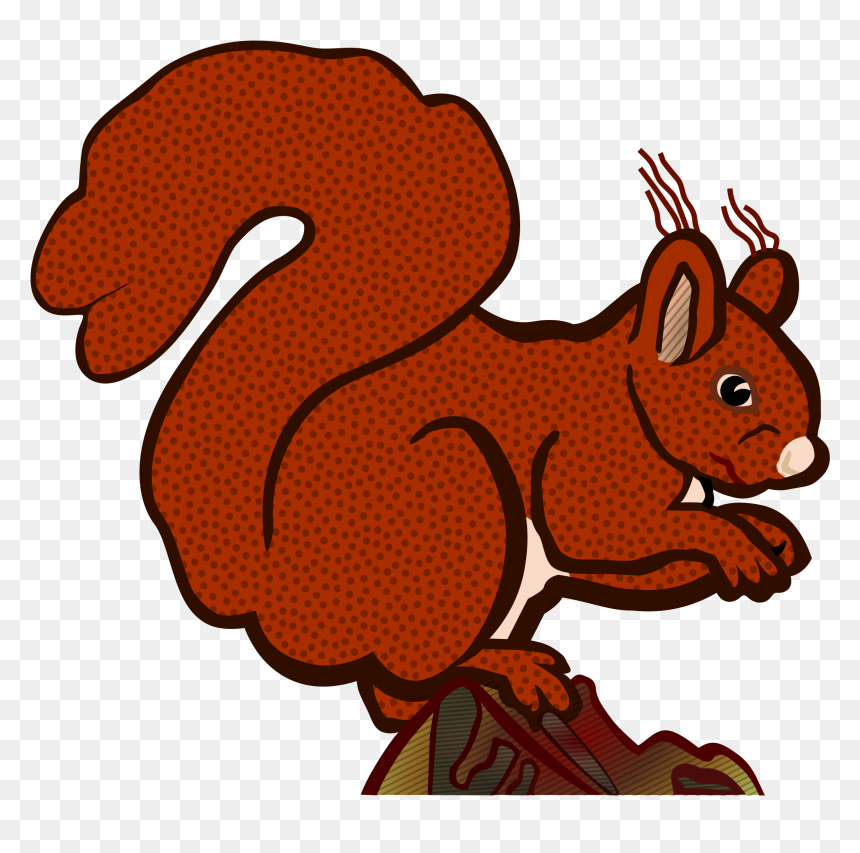 Red Squirrel Clipart Colour - Eichhoernchen Clipart, HD Png Download - squirrel clipart png