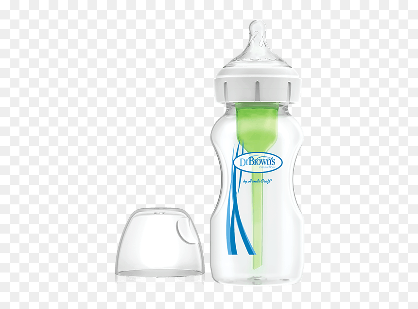 Brown"s Options Bottle Bottle Feeding Multiples - Dr Brown's Options Wide Neck Bottle, HD Png Download - plastic bottle png