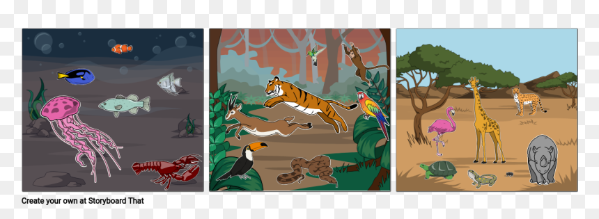 Illustration, HD Png Download - jungle animals png