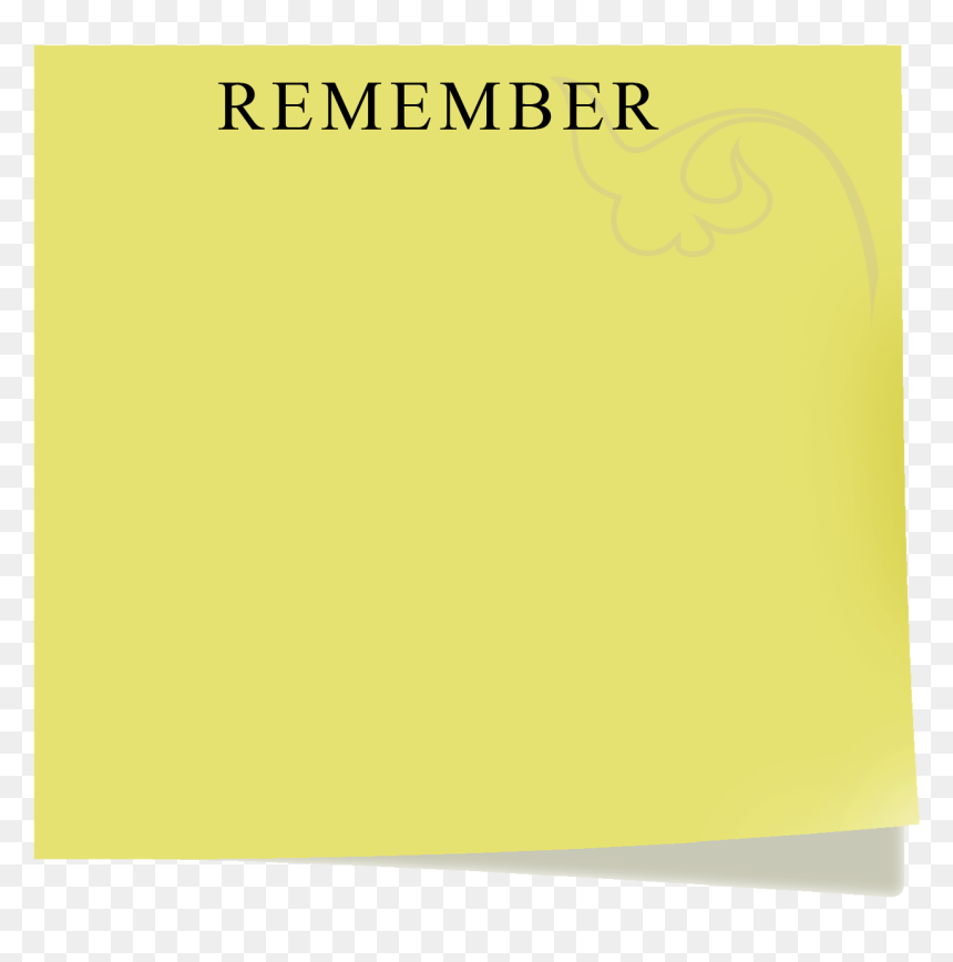 Post-it Note Paper - Parallel, HD Png Download - remember png