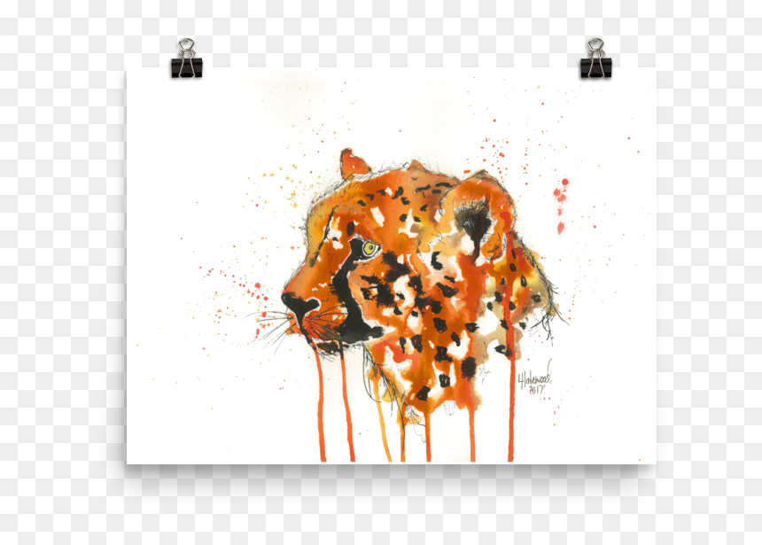 Image Of "cheetah - Illustration, HD Png Download - cheetah print png