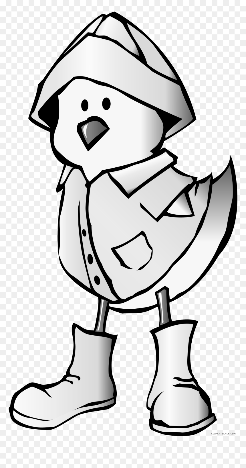 Chick Clipartblack Com Animal Free Images - Cartoon Ducks In Raincoats, HD Png Download - baby chick png