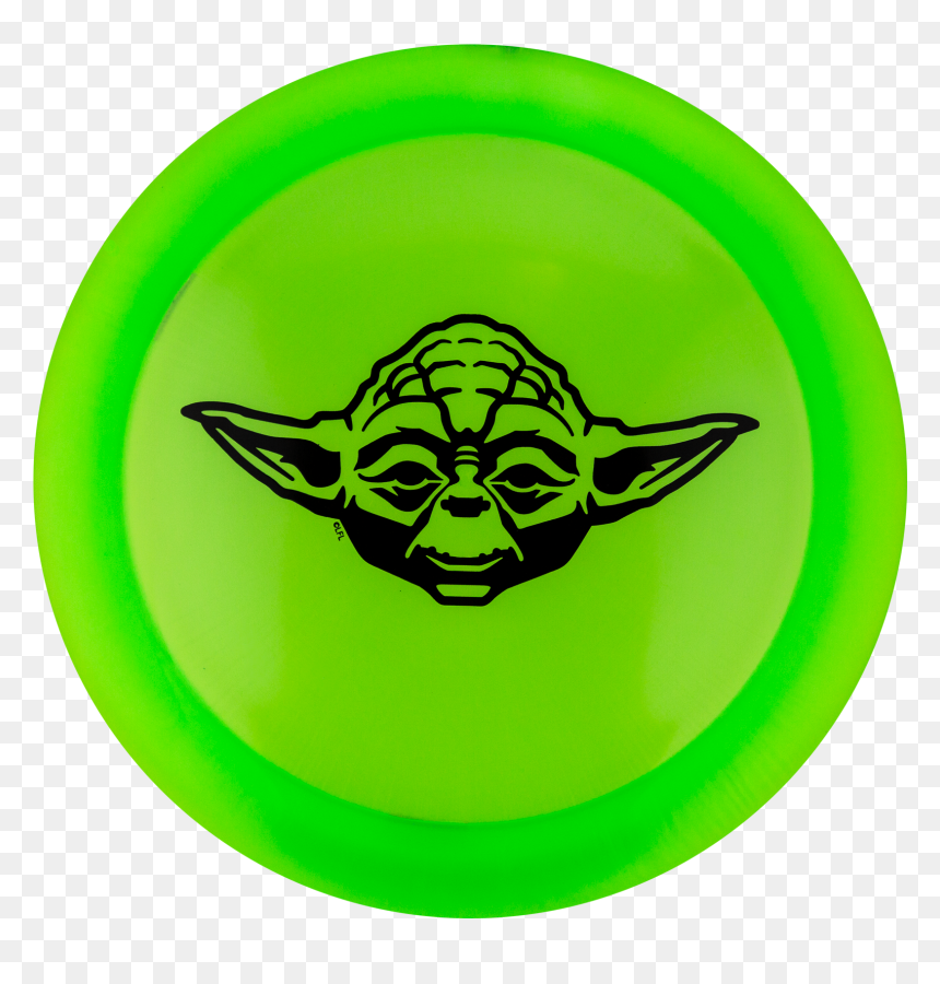 Star Wars Disc Golf Yoda Head Z-line Force - Yoda Black And White, HD Png Download - yoda head png