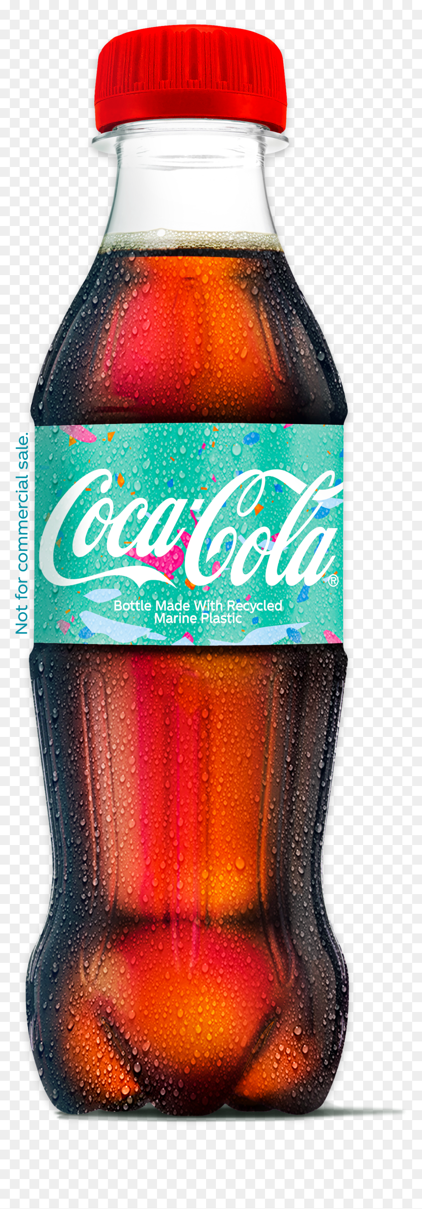 Coca-cola Unveils 25% Marine Plastic Recycled Bottle - Coca Cola Recycled Marine Plastic, HD Png Download - plastic bottle png