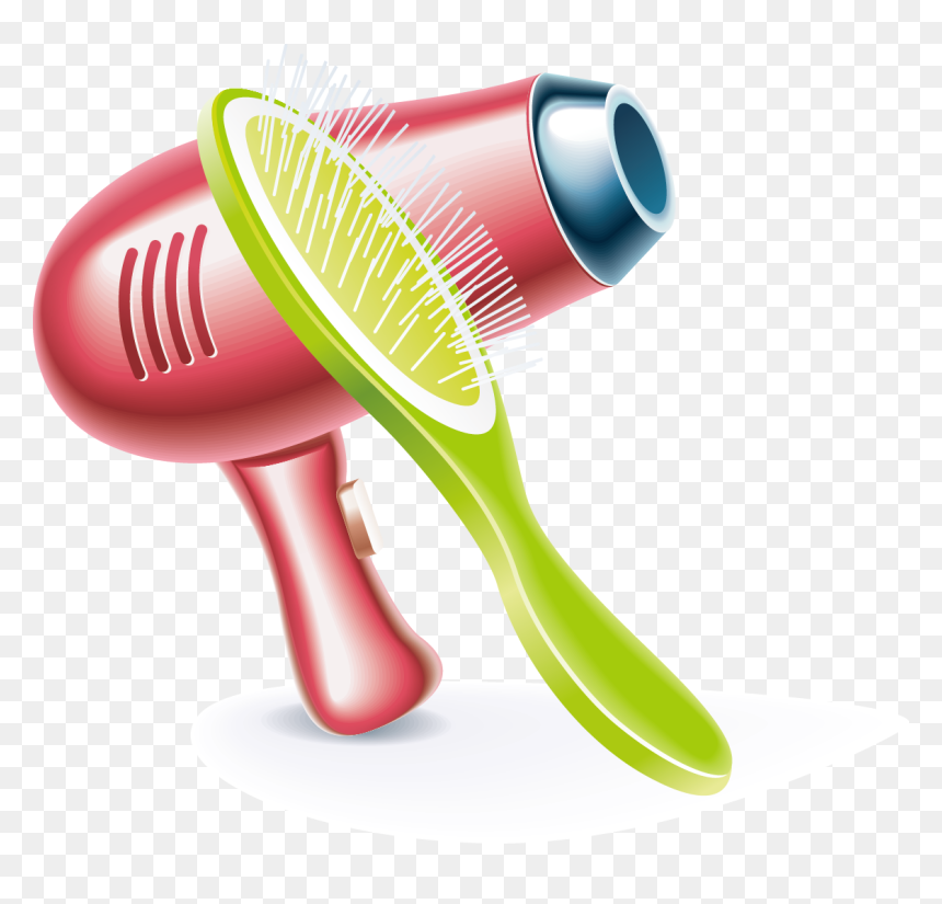 Cosméticos Lápiz Labial Euclidiana Del Vector - Hair Dryer Png Illustration, Transparent Png - blow dryer png