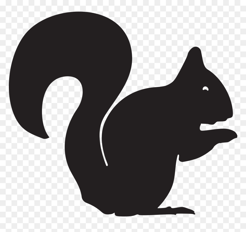 Squirrel Clipart Black, HD Png Download - squirrel clipart png