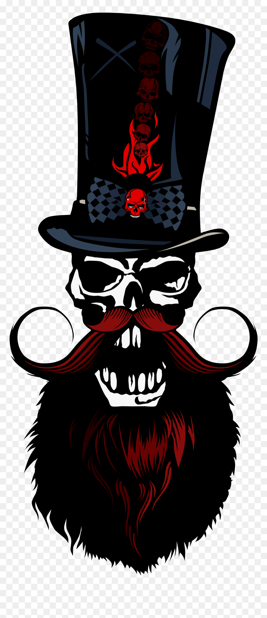 Transparent Skull Vector Png - T-shirt, Png Download - skull vector png