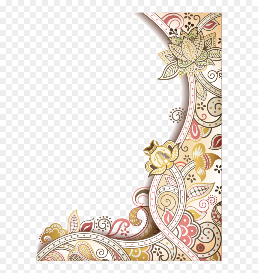 Flower Art Abstract Vector Design Floral Flowers - Vector Design, HD Png Download - border vector png