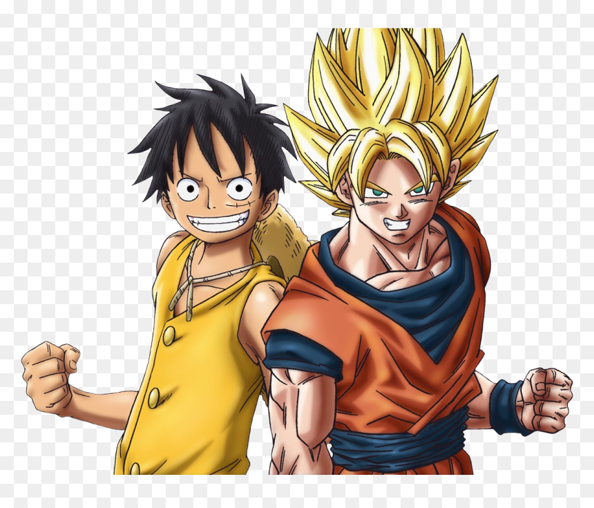 Goku And Luffy - Goku Vs Luffy Png, Transparent Png - one piece luffy png