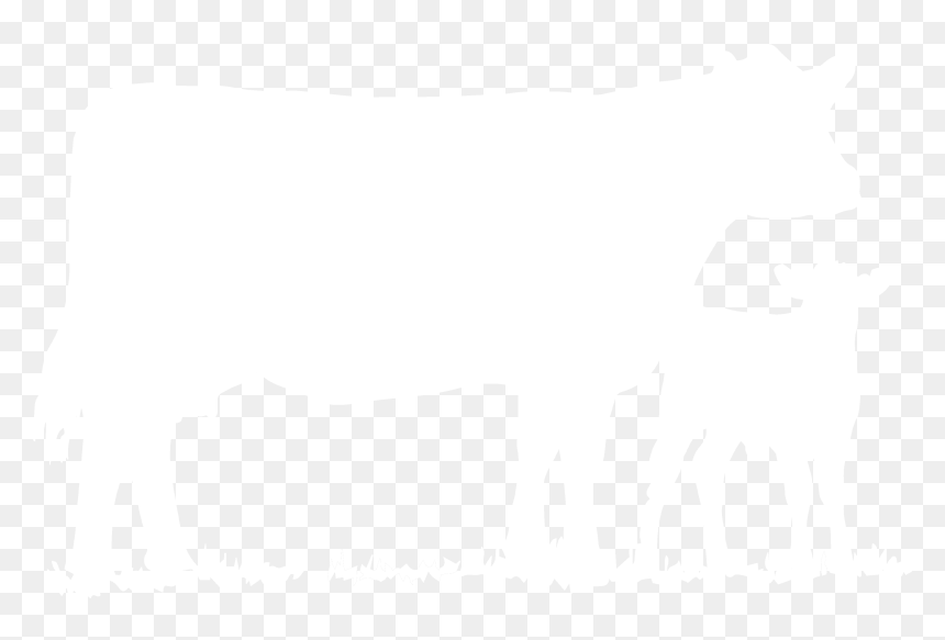 White Cow Silhouette , Png Download - White Silhouette Cows Png, Transparent Png - cow silhouette png