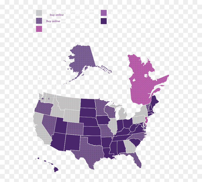 Map Of United States Showing Which States Carry Purple - Super Bowl Poll Map, HD Png Download - purple star png