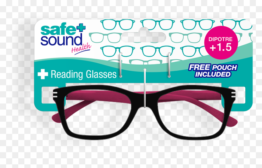 Safe And Sound Health Two-tone Matt Black Reading Glasses - Safe Sound Health, HD Png Download - reading glasses png
