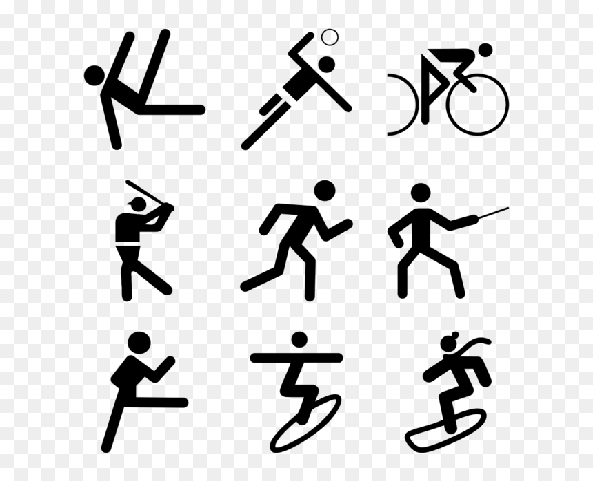 Sports Icon In Style Simple Black , Png Download, Transparent Png - sports icon png